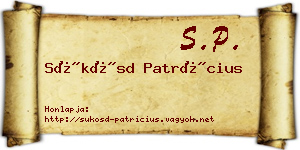 Sükösd Patrícius névjegykártya